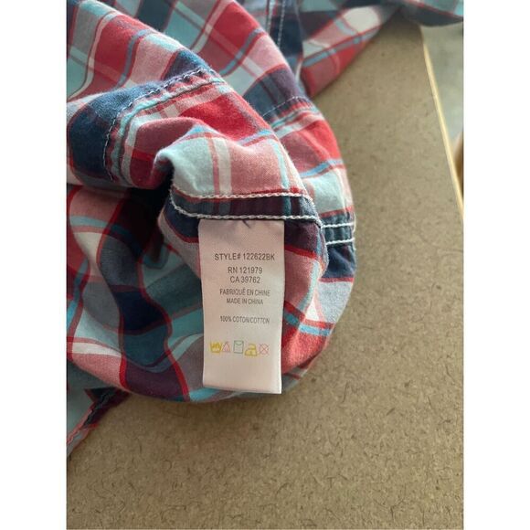 PROJEKRAW Mens Multicolor Plaid Collared Short Sleeves Button-Up Shirts XL - Picture 10 of 15